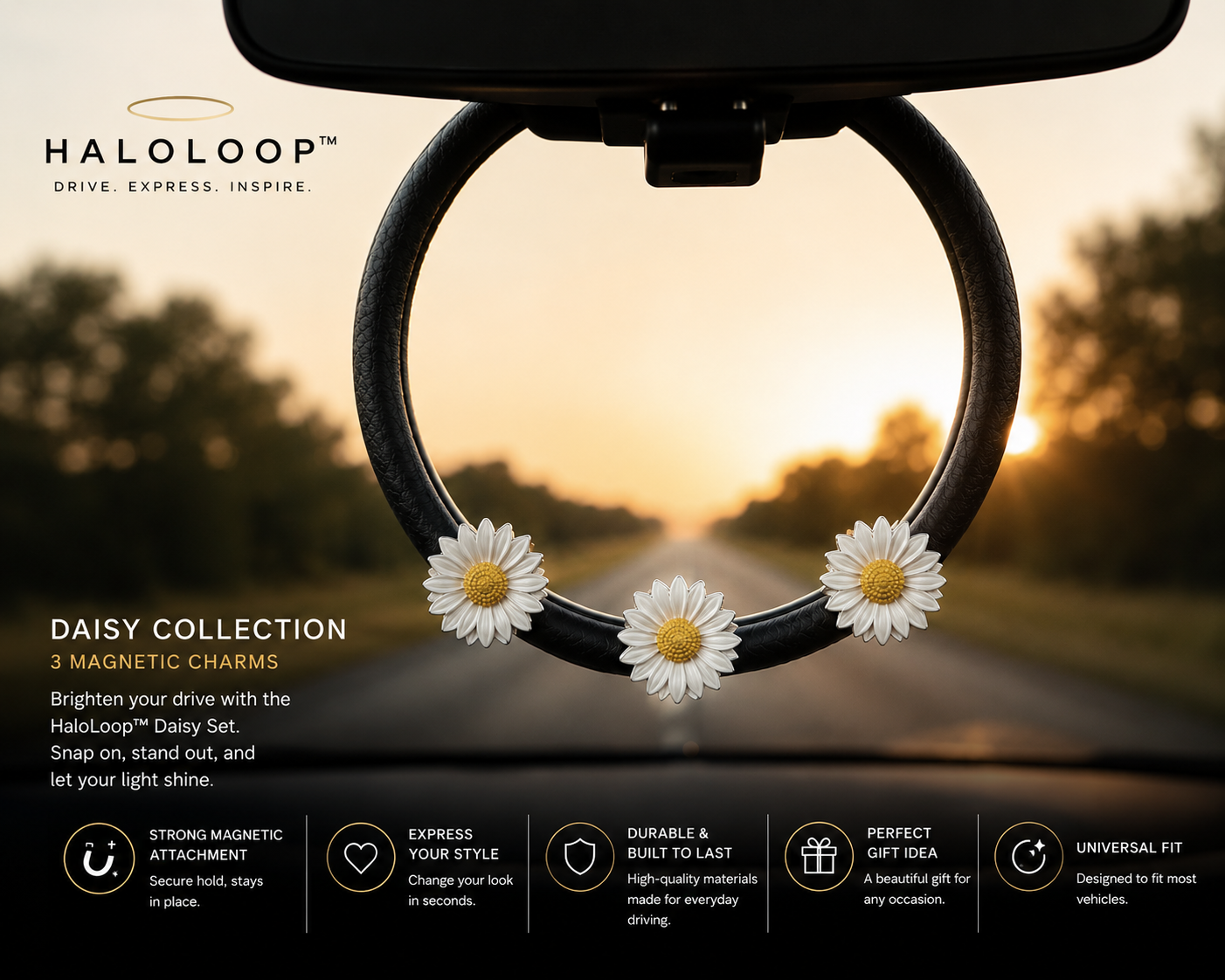 Halo™ Flower Collection-3 Magnetic Charms